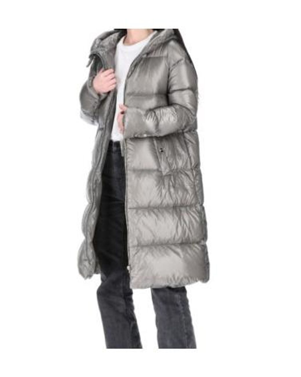 Herno Gray Long-Sleeved Down Jacket