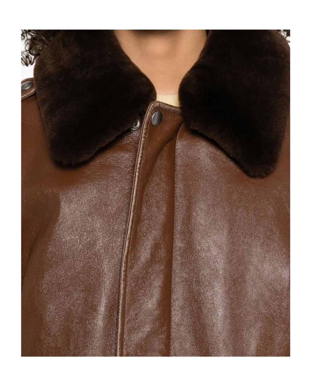 Prada Brown Nappa Leather Bomber Jacket