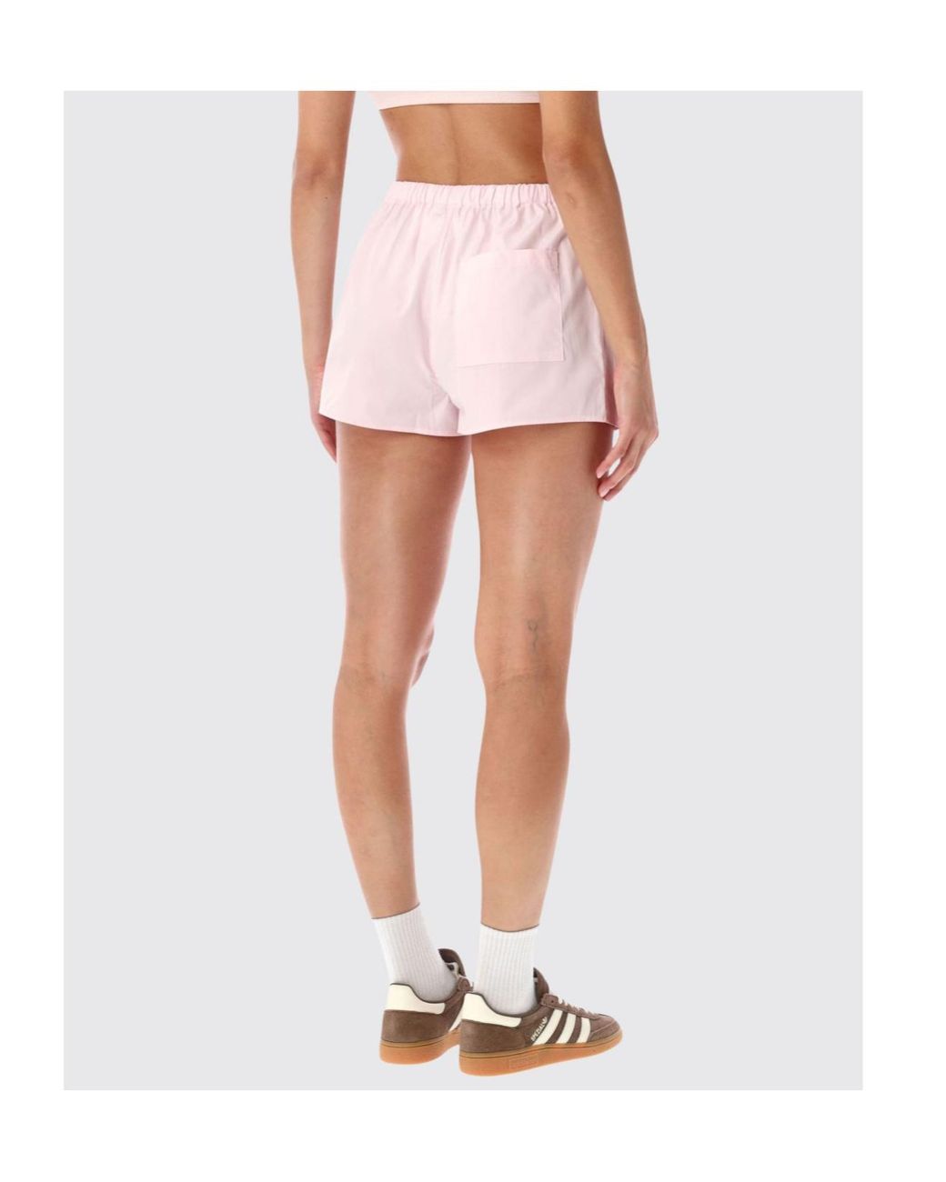 Sporty & Rich Pink Popeline Boxer Shorts
