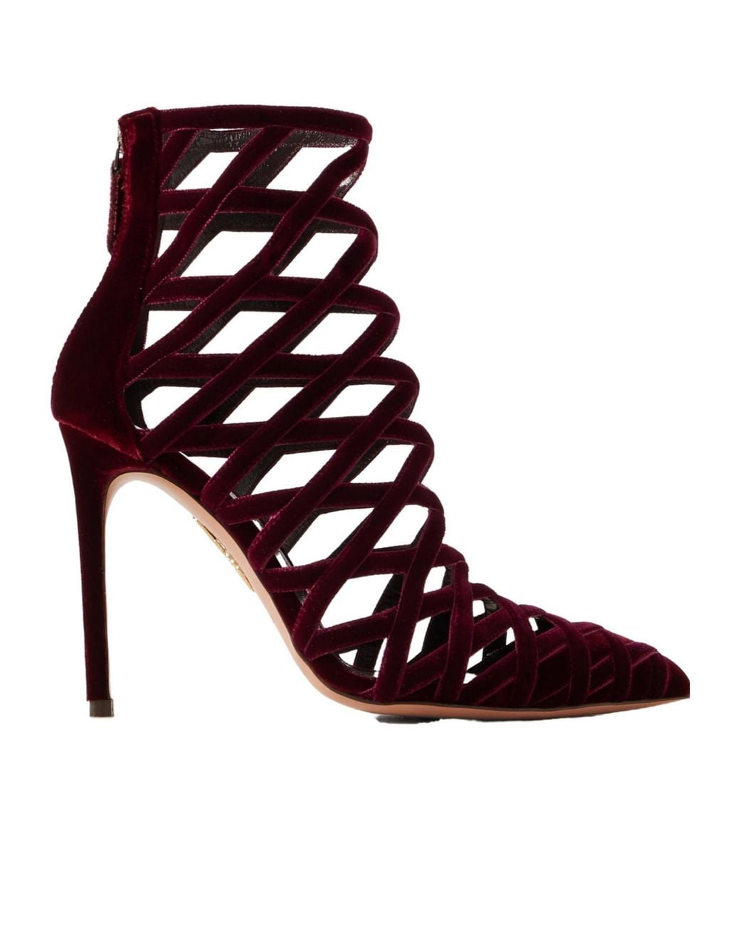 Aquazzura Multicolor Cut-Out Ankle Boots With High Heels