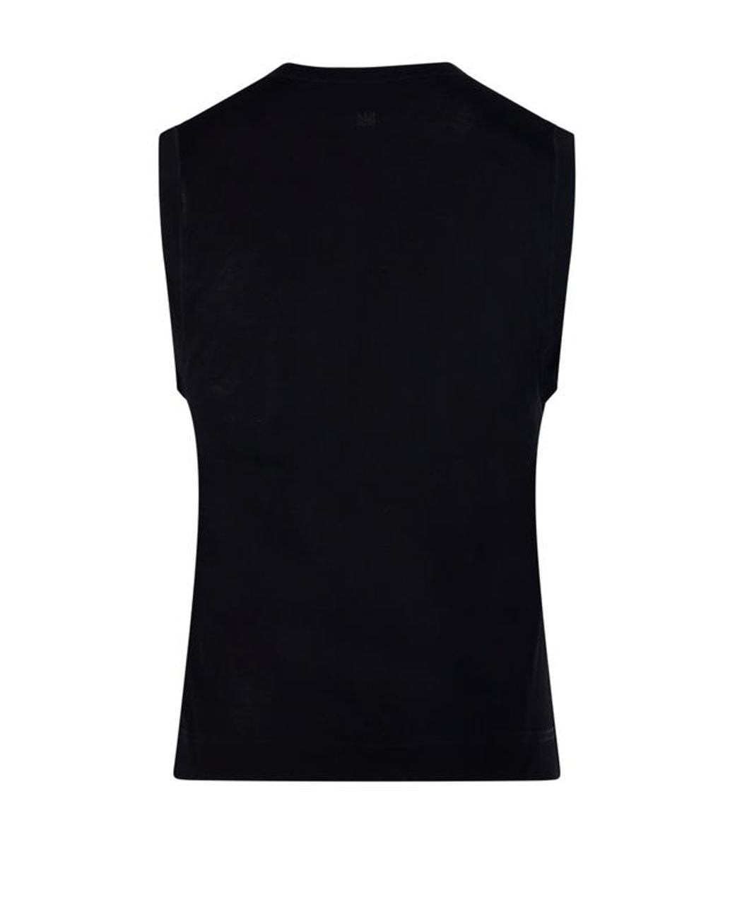 AMI Black Ami Sleeveless Crewneck Top
