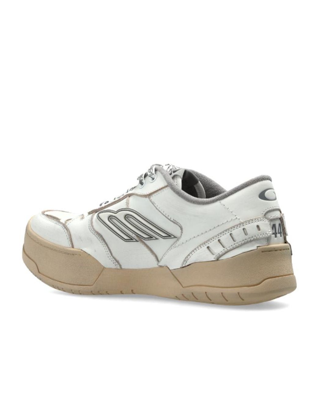 Balenciaga White Hamptons Lace-Up Sneakers for men