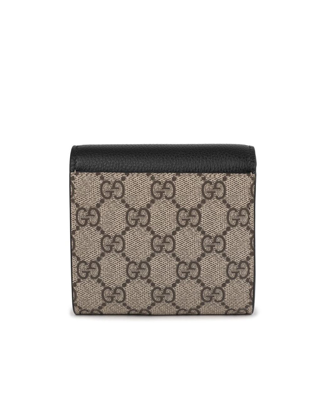 Gucci Black Gg Marmont Bi-Color Wallet