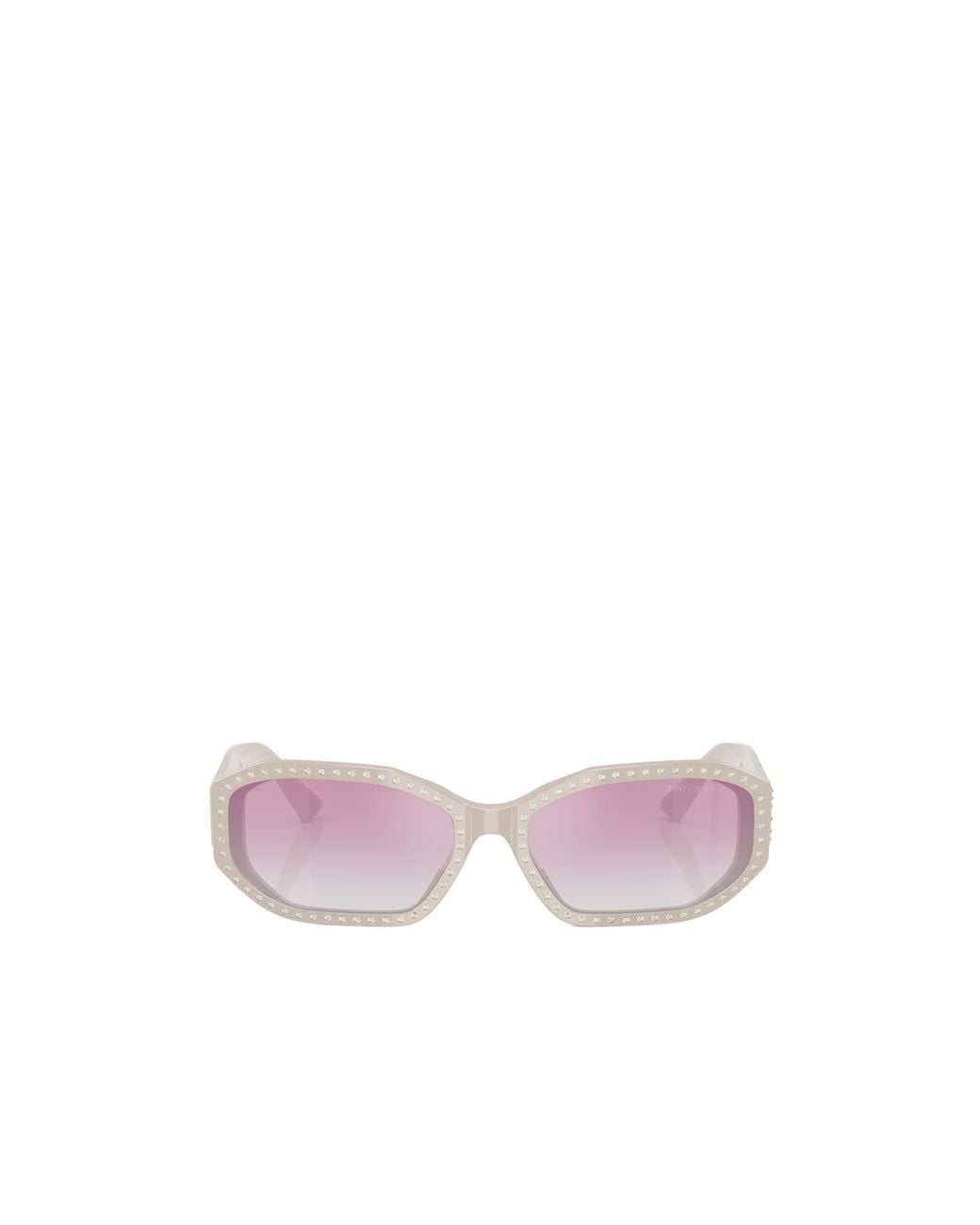 Jimmy Choo Pink Eyewear Oval Frame Sunglasses