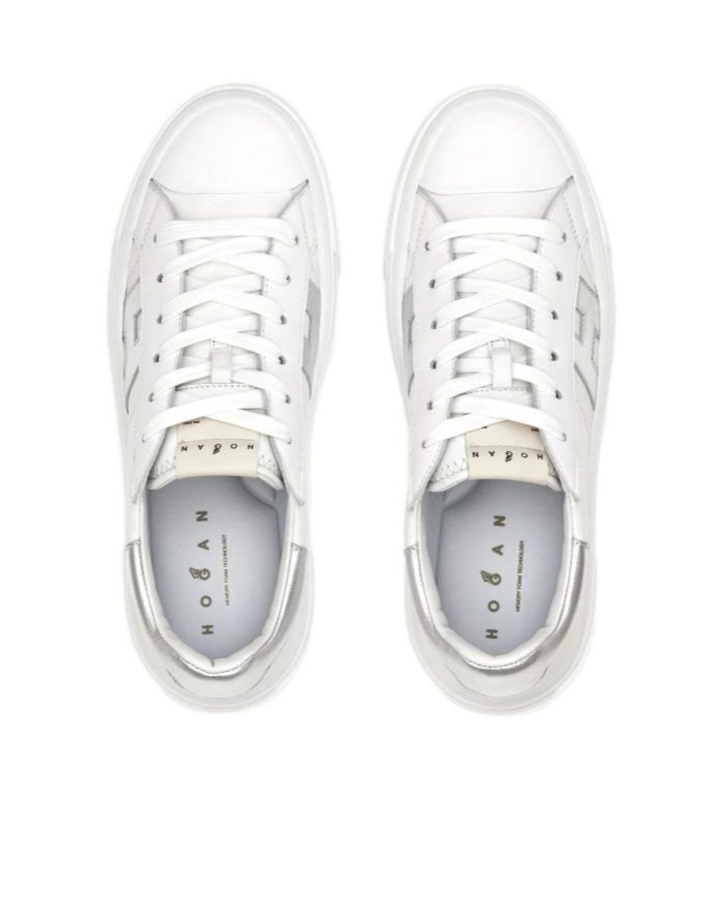 Hogan White H705 Leather Sneakers