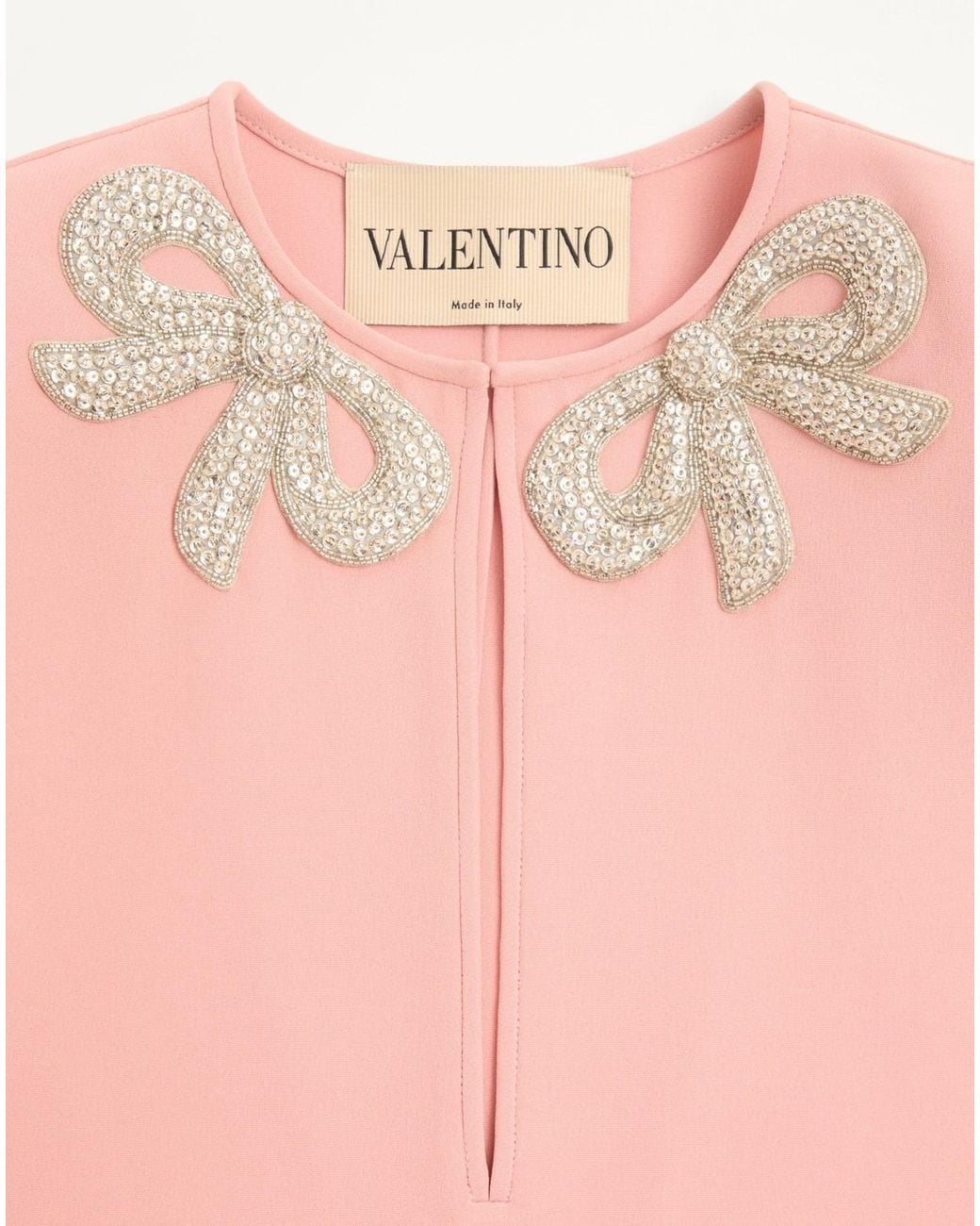 Valentino Pink Cady Couture Embellished Mini Dress