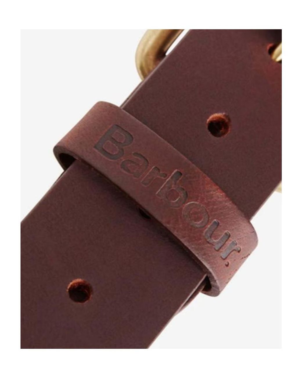 Barbour White Allanton Leather Belt for men