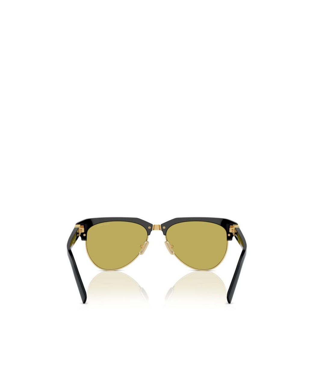 Miu Miu Yellow Eyewear Browline Sunglasses