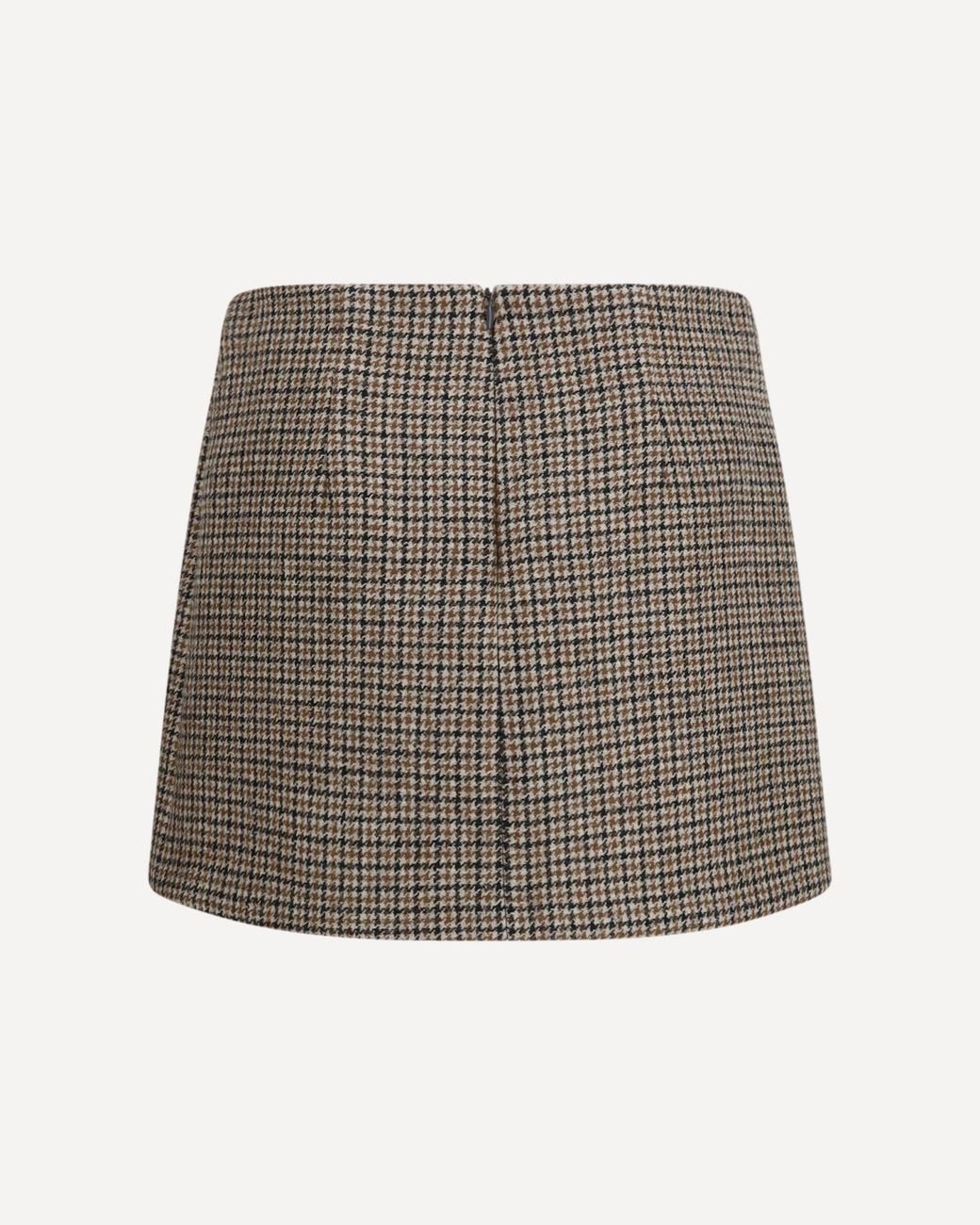 P.A.R.O.S.H. Brown Houndstooth Mini Skirt