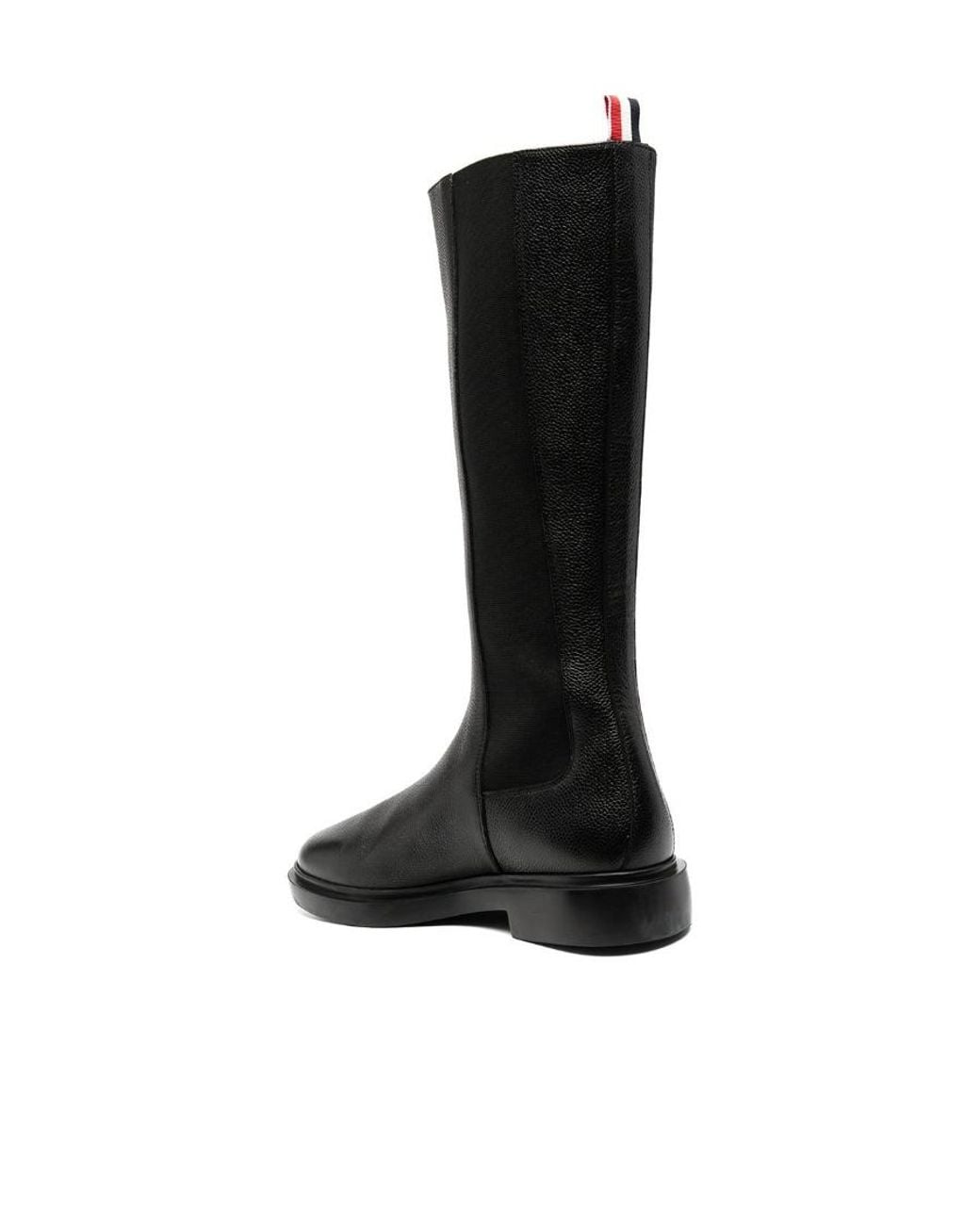 Thom Browne Black 4-Bar Knee Length Chelsea Boots
