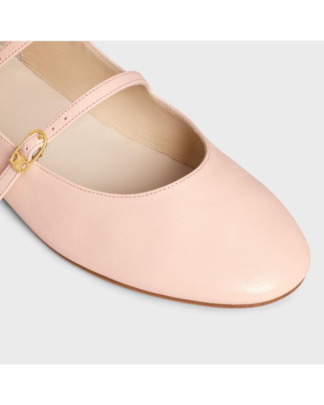 Céline Pink Double Strap Flat Shoes