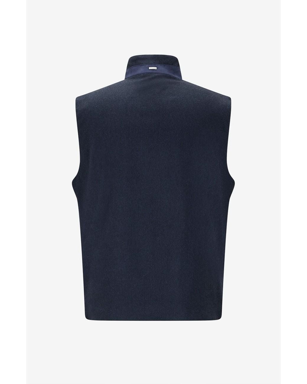 Herno Blue High-Necked Sleeveless Vest for men