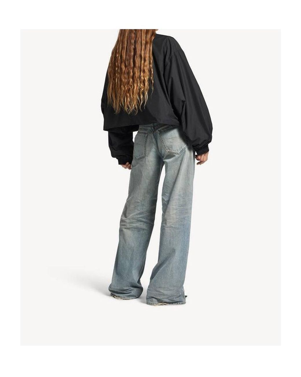 Balenciaga Black Logo Printed Hooded Windbreaker