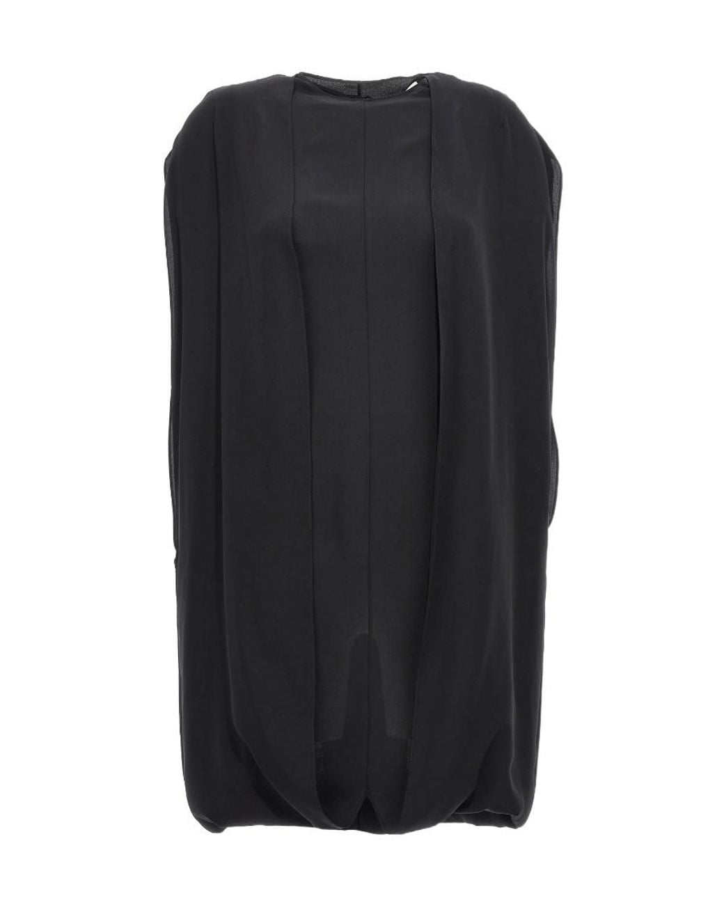 The Row Black Pebble Back-Zip Sleeveless Top