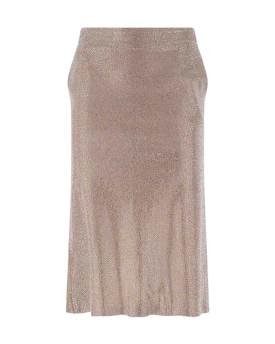 GIUSEPPE DI MORABITO Brown Crystal-Embellished Skirt