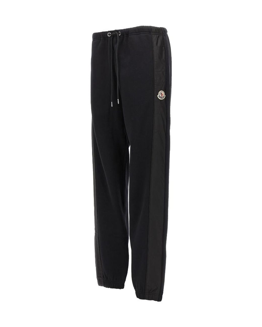 Moncler Black Logo Patch Drawstring Joggers
