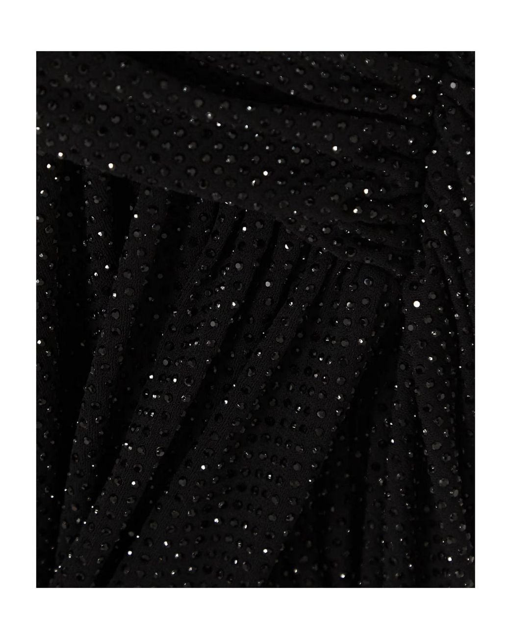 Alexandre Vauthier Black Asymmetric Ruched Crystal-Embellished Stretch-Jersey Gown
