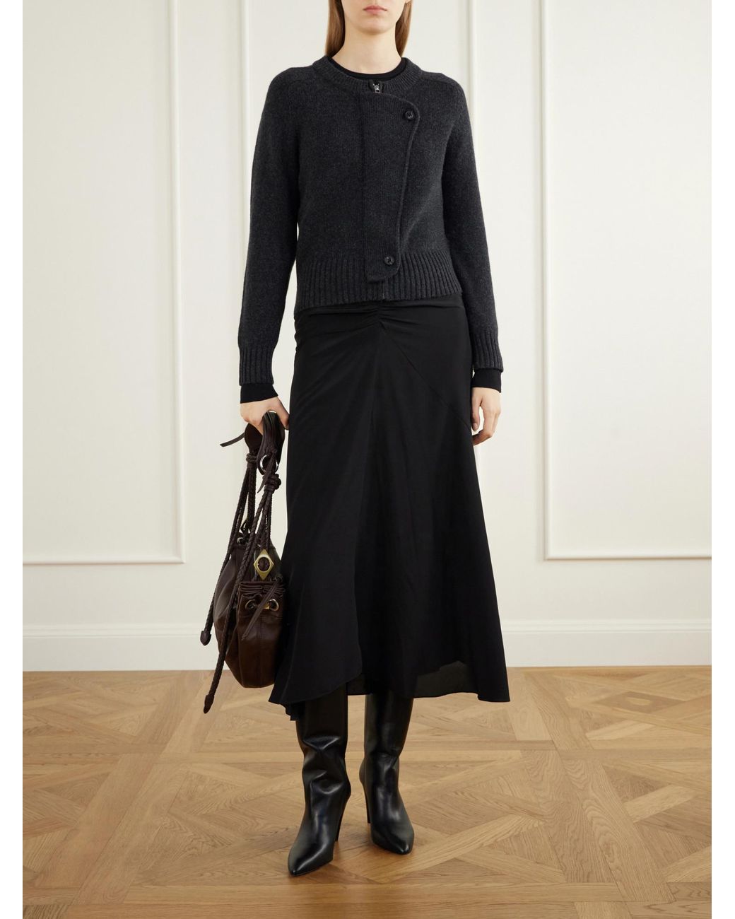 Isabel Marant Black Pleated Skirt