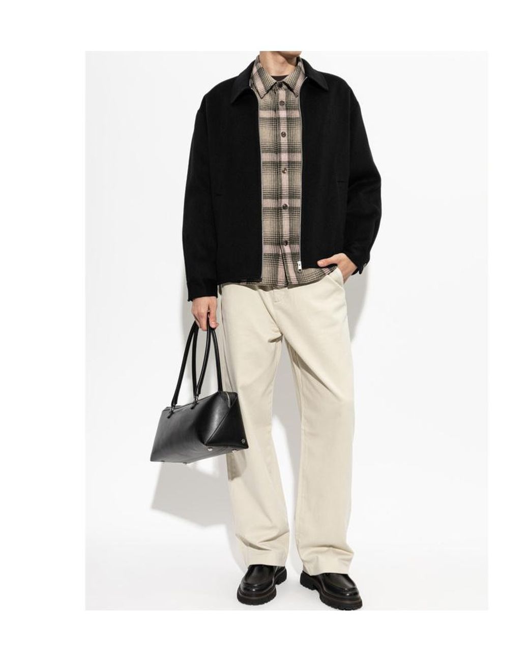 FRAME Black Double Face Jacket for men