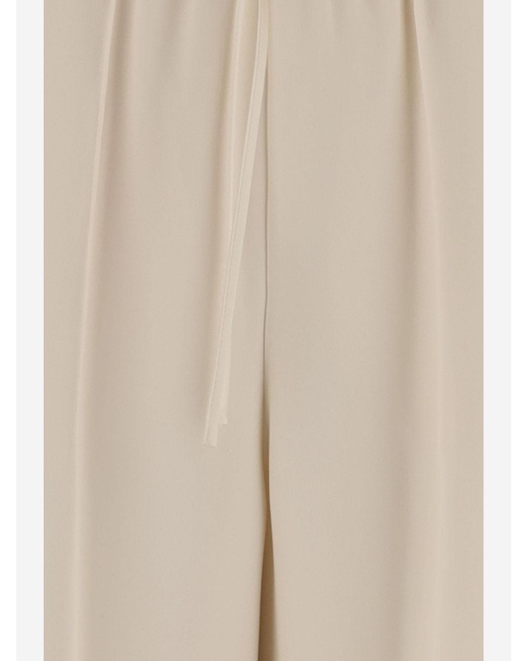 Valentino Natural Wide-Leg Drawstring Pants