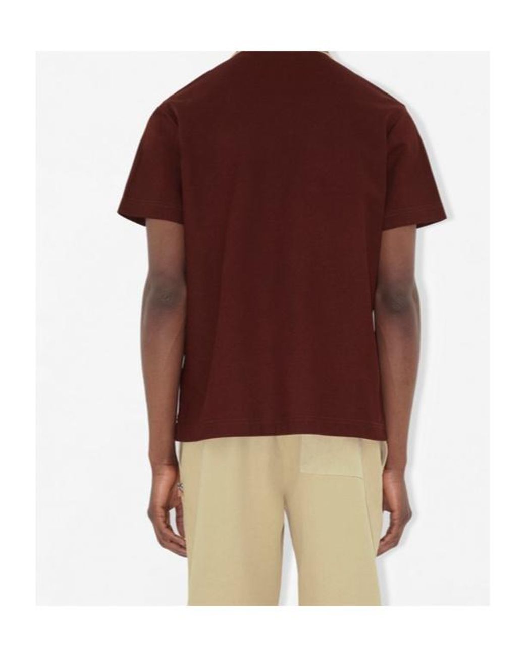 Burberry Red Check Collar Short Sleeved Polo Shirt for men