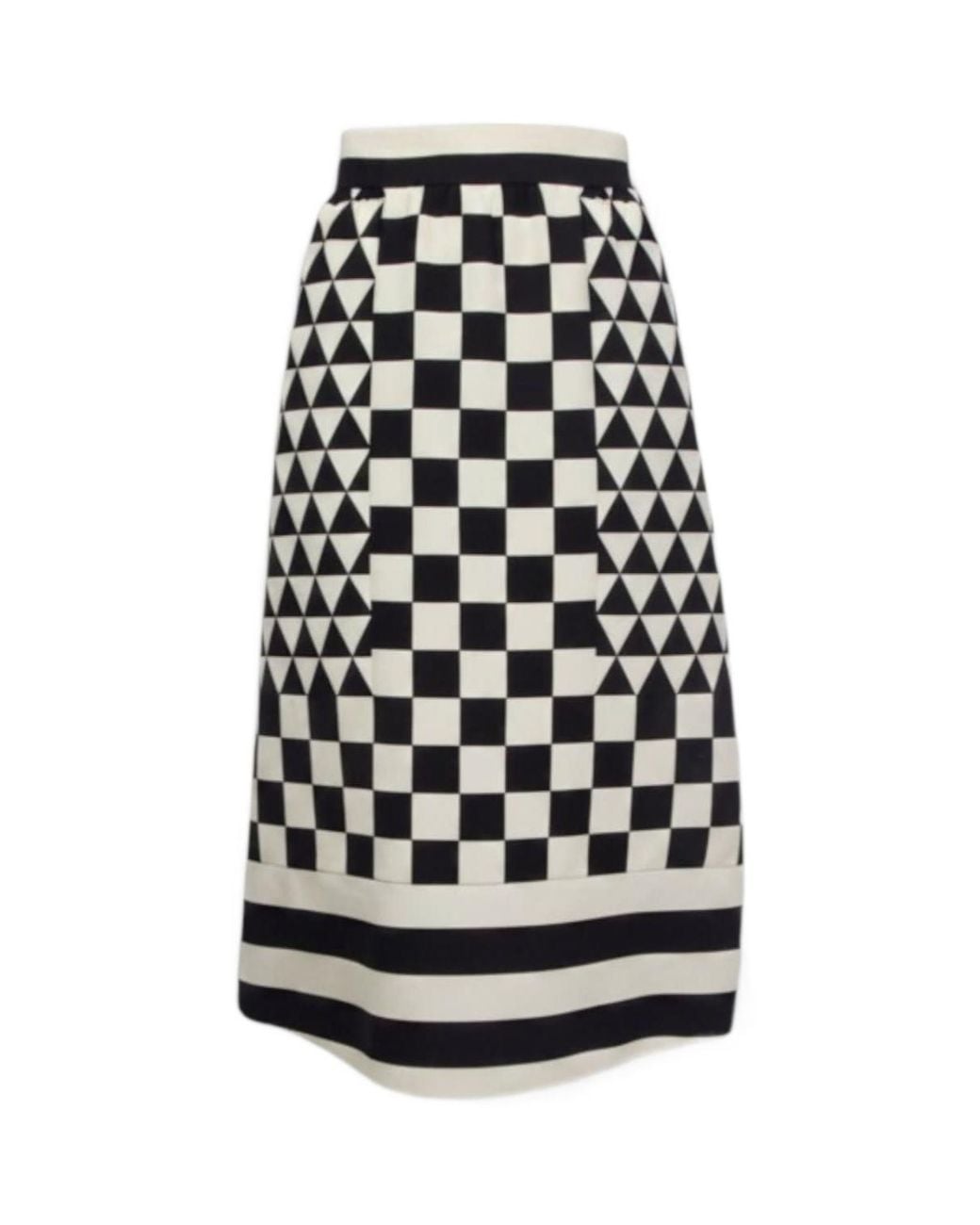 Valentino White Patterned Skirt