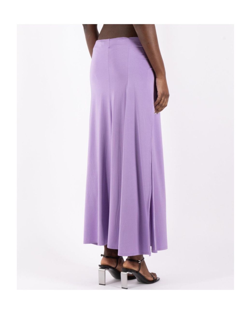 Rabanne Purple Jersey Maxi Skirt