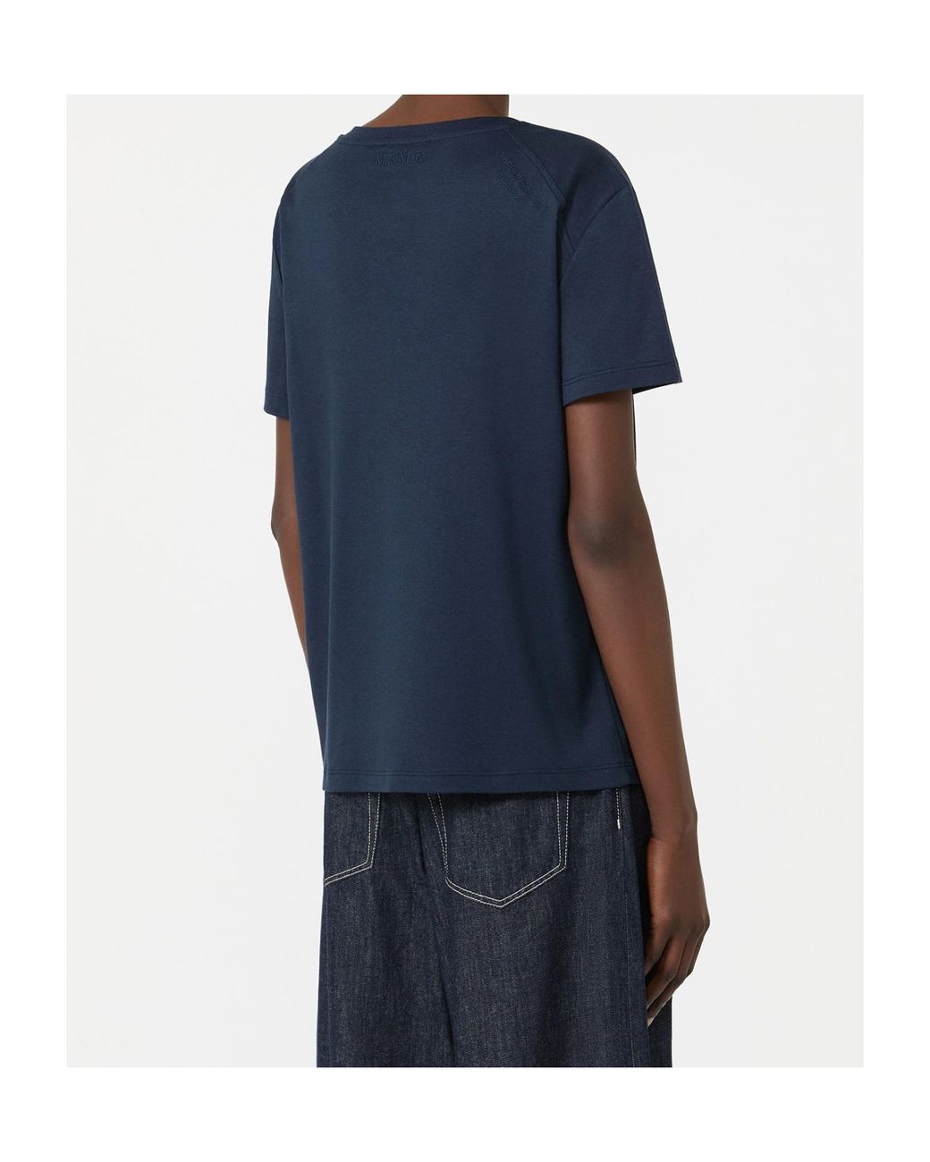 Max Mara Blue Smmsegale Crewneck Jersey T-Shirt