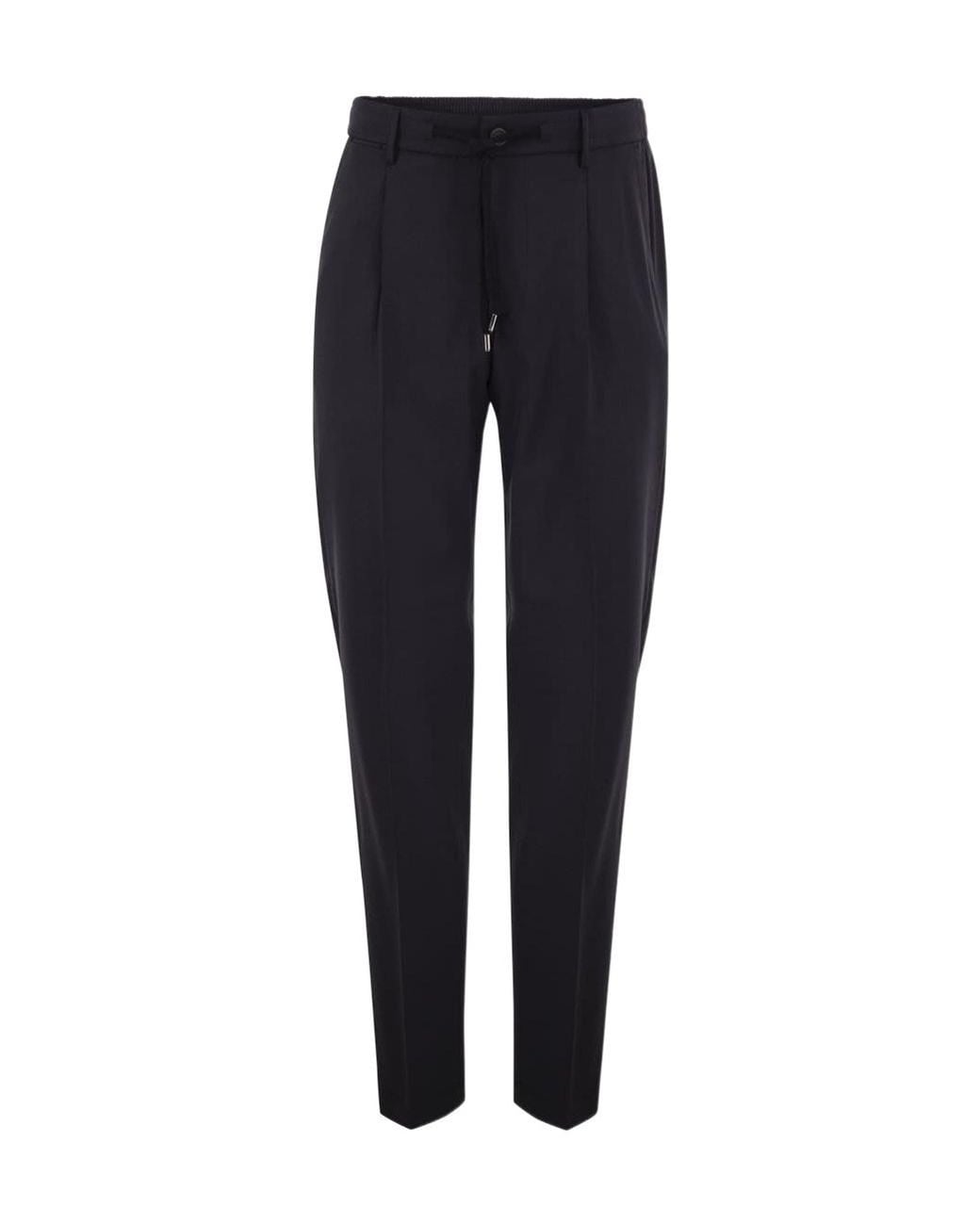 Peserico Blue Drawstring Casual Pants for men