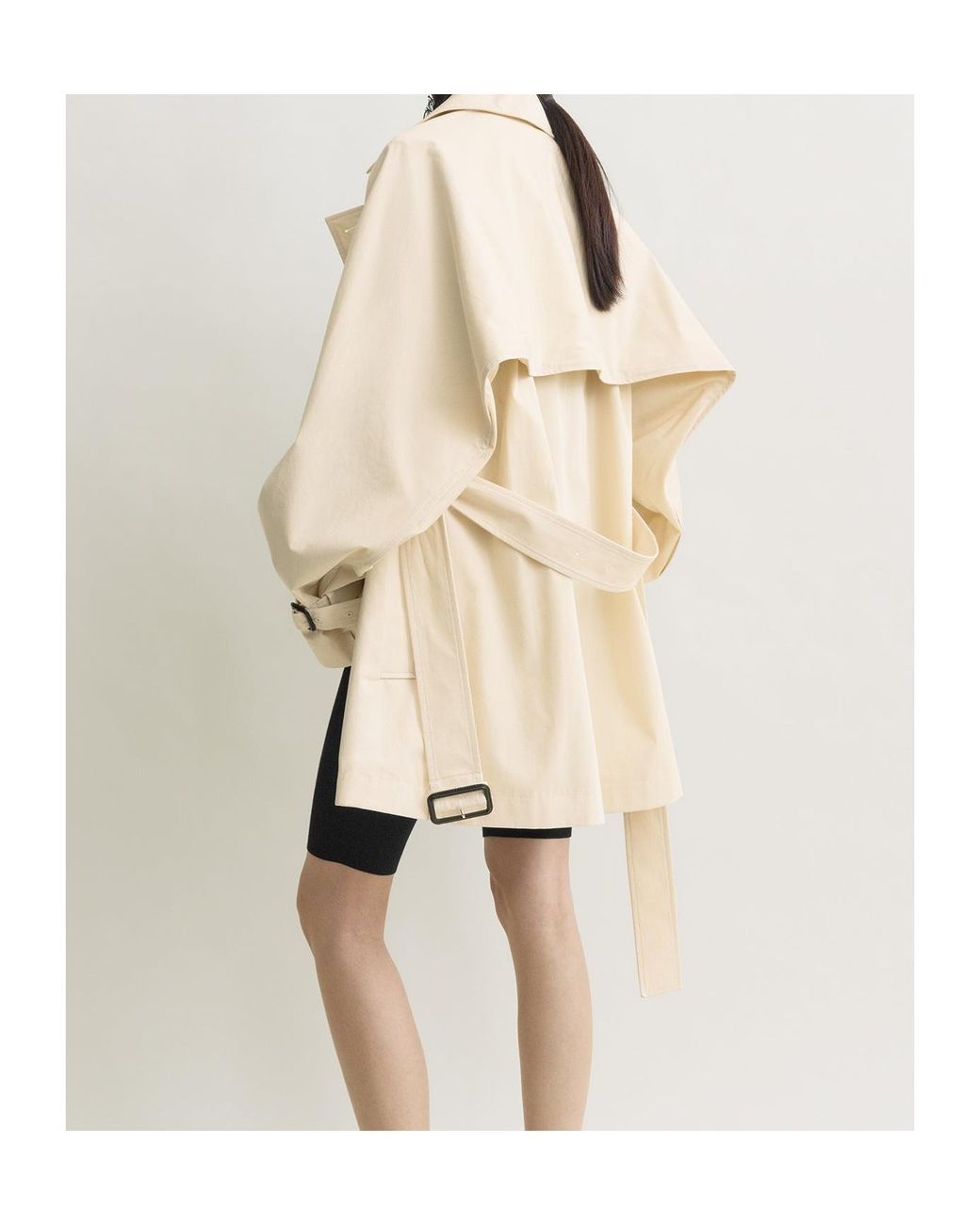Totême  Natural Totême Double-Breasted Belted Jacket