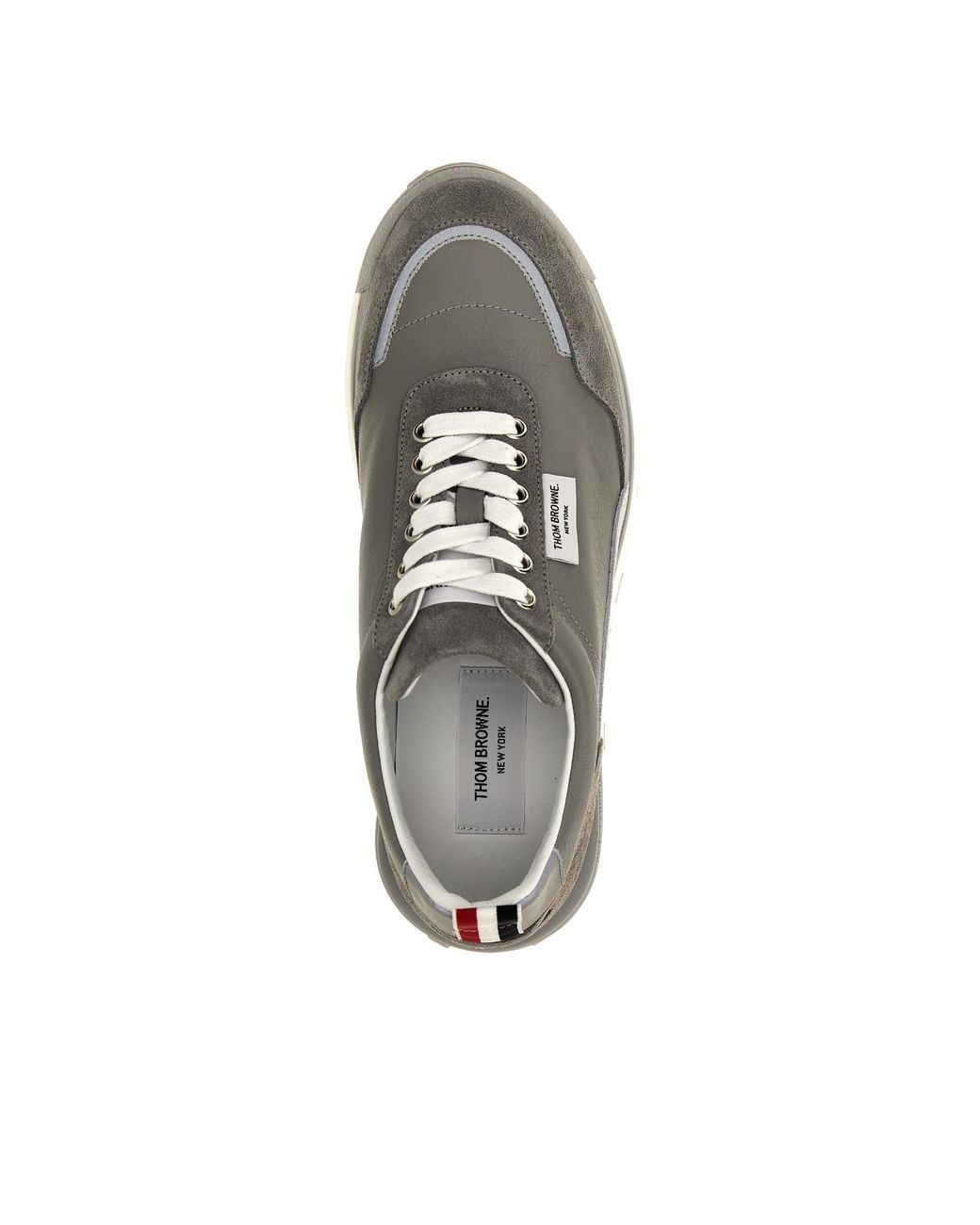 Thom Browne Gray Alumni Lace-Up Sneakers for men