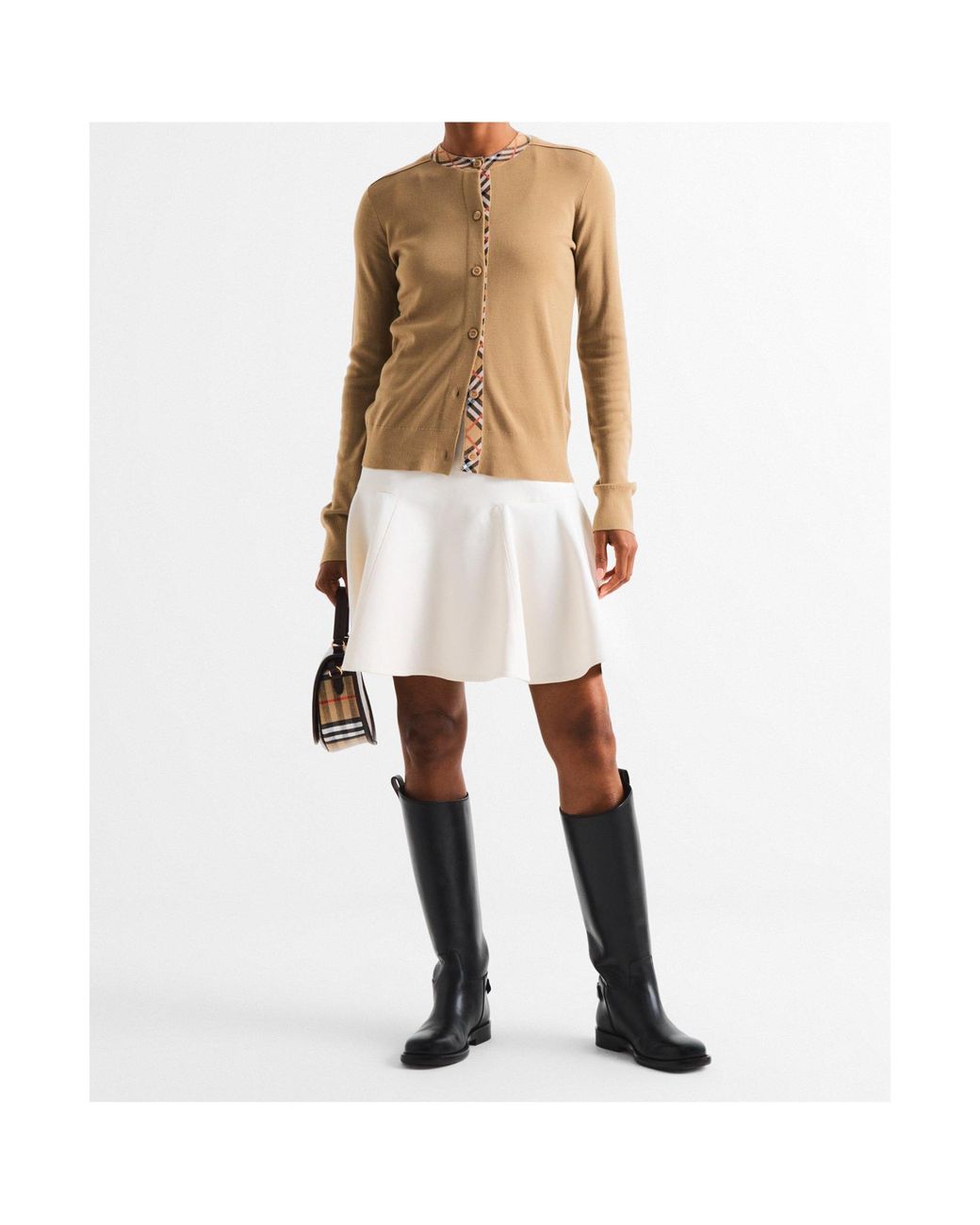 Burberry Green Crew Neck Cardigan