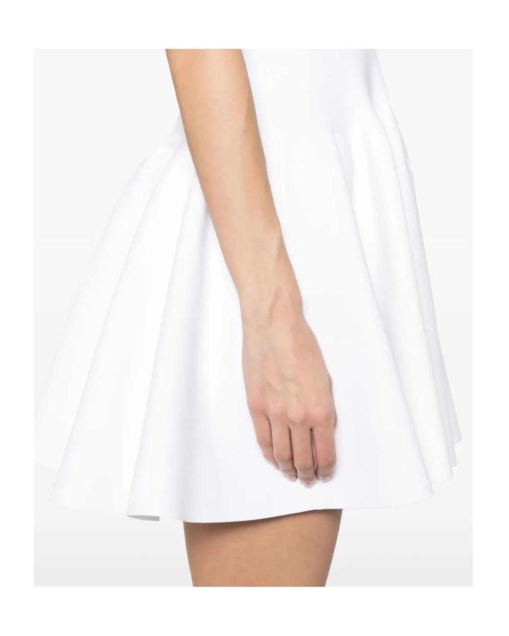 Alaïa White Alaïa Flared Mini Dress