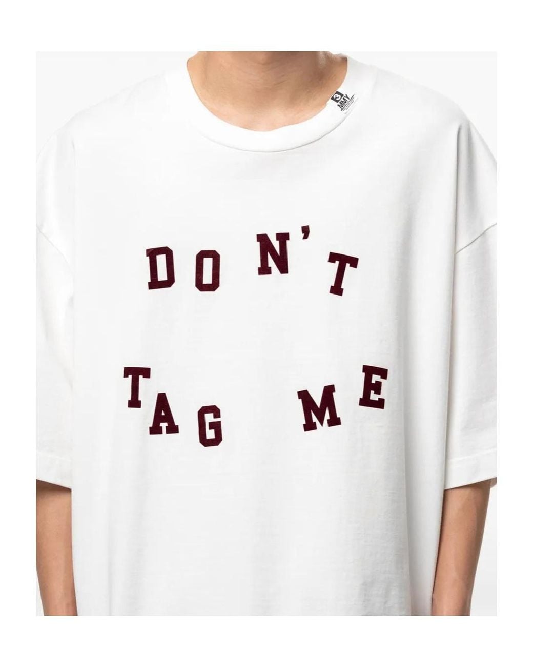 Maison Mihara Yasuhiro White Don'T Tag Me. Flocky-Print T-Shirt for men