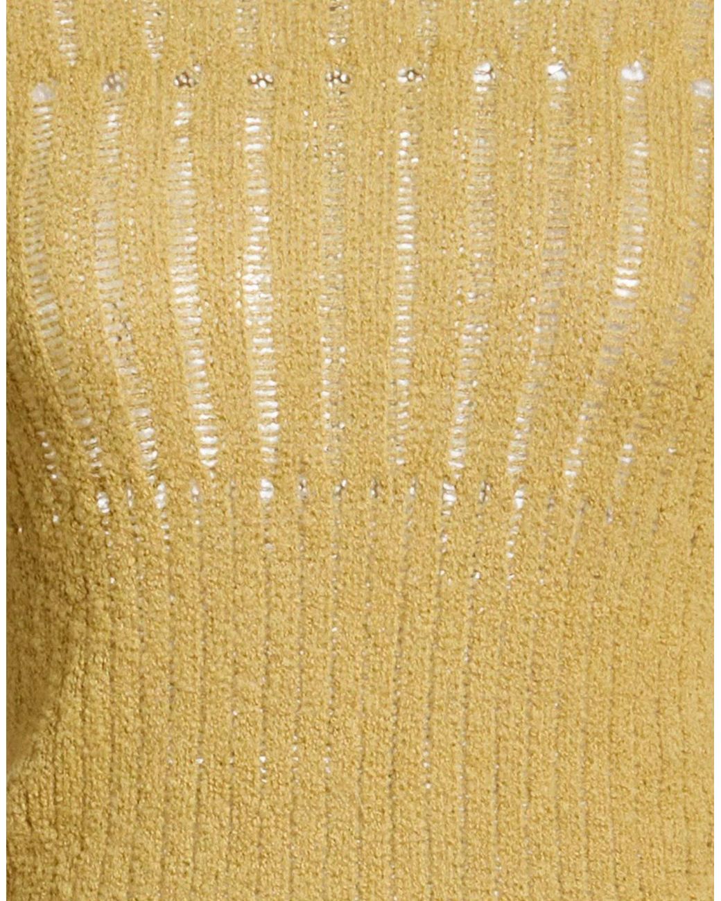 Rick Owens Yellow Solid-Colored Knit Top