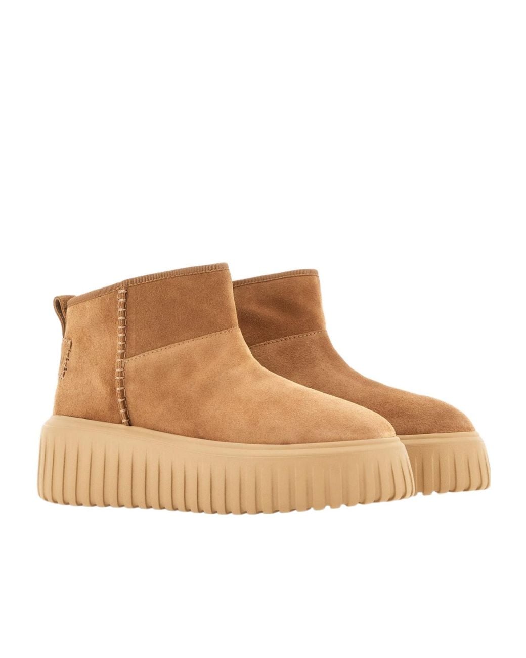 Hogan Brown Round Toe Ankle Boots