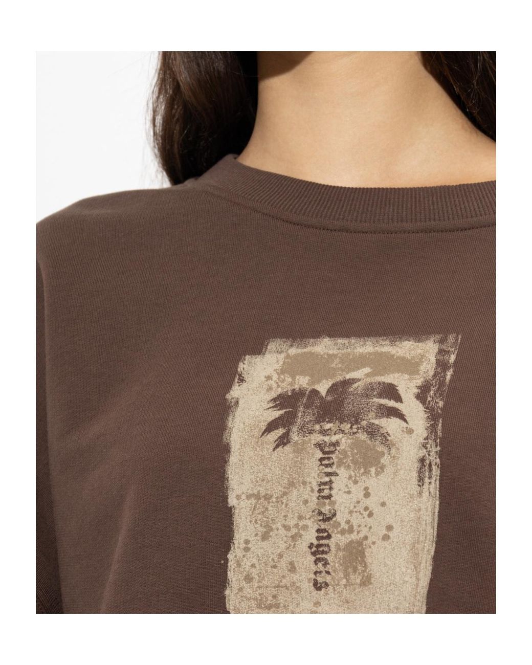 Palm Angels Brown Long-Sleeve Sweatshirt