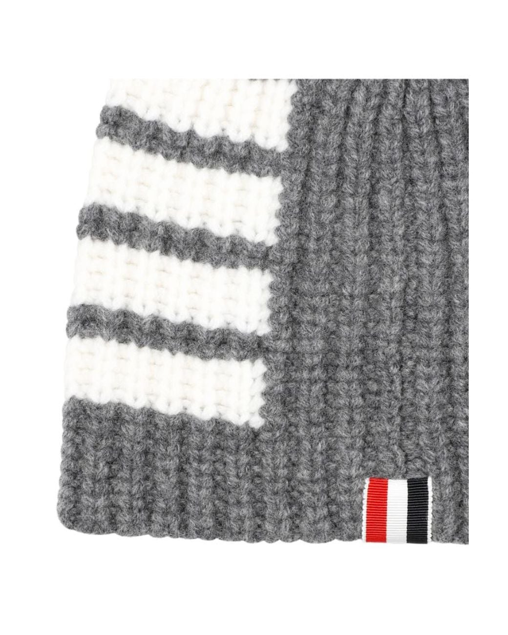Thom Browne Gray 4-Bar Stripe Knitted Beanie for men