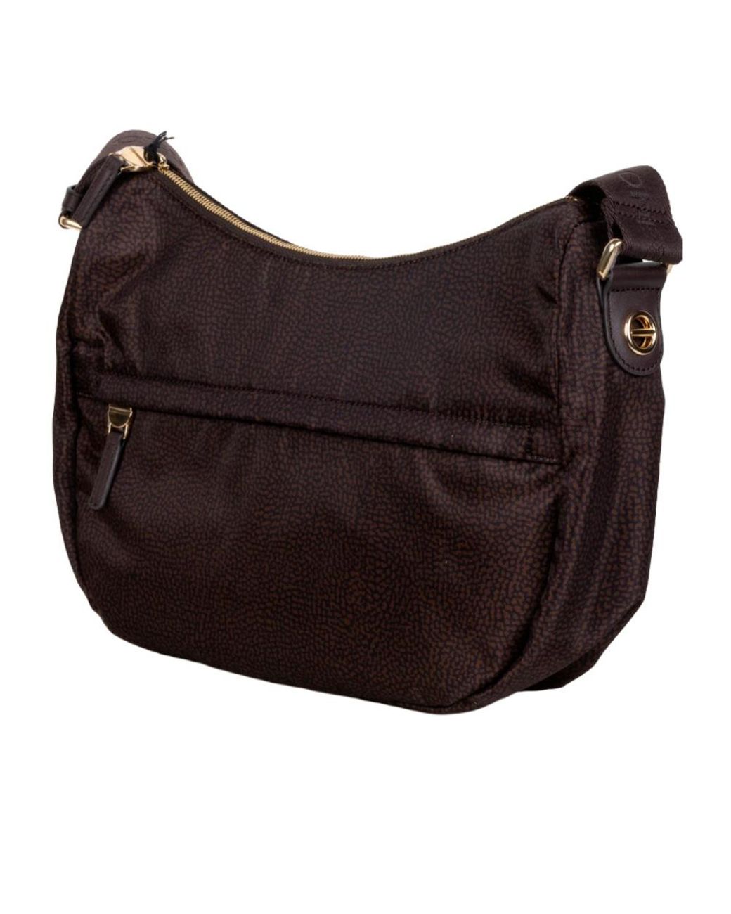 Borbonese Purple Luna Middle Hobo Bag