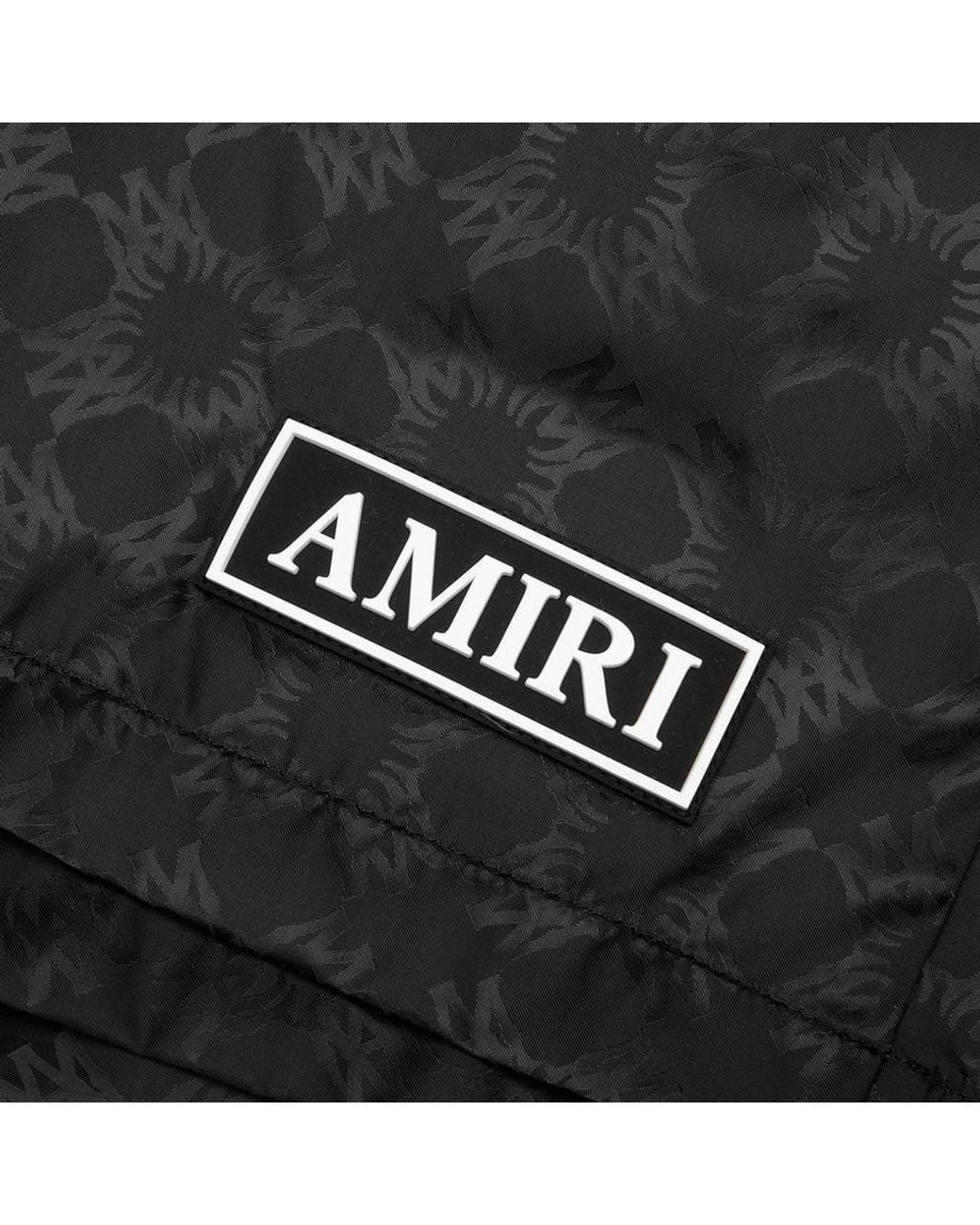 Amiri Black Ma Quad Logo Jacquard Shorts for men