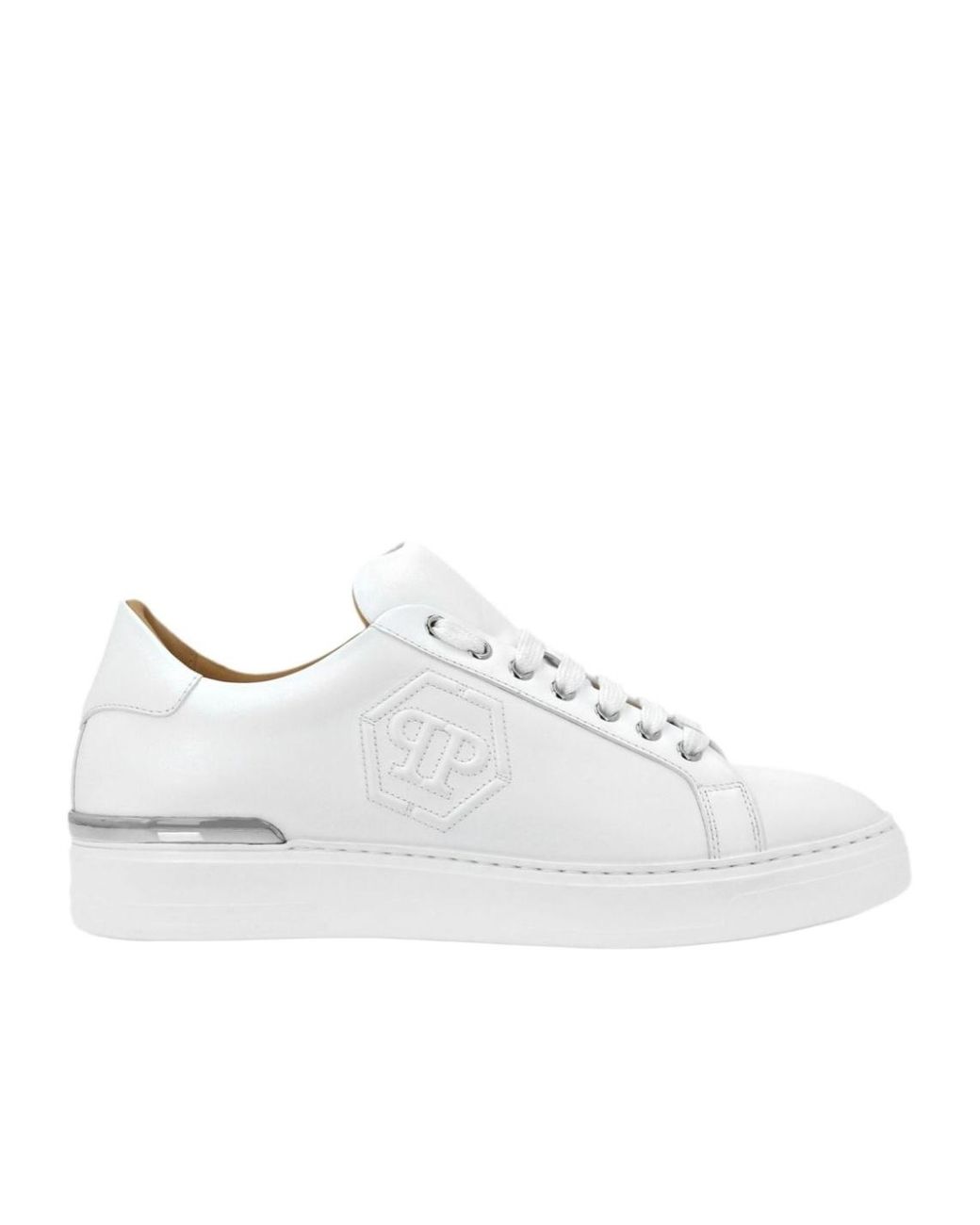 Philipp Plein White Sneakers With Contrasting Heel Counter for men
