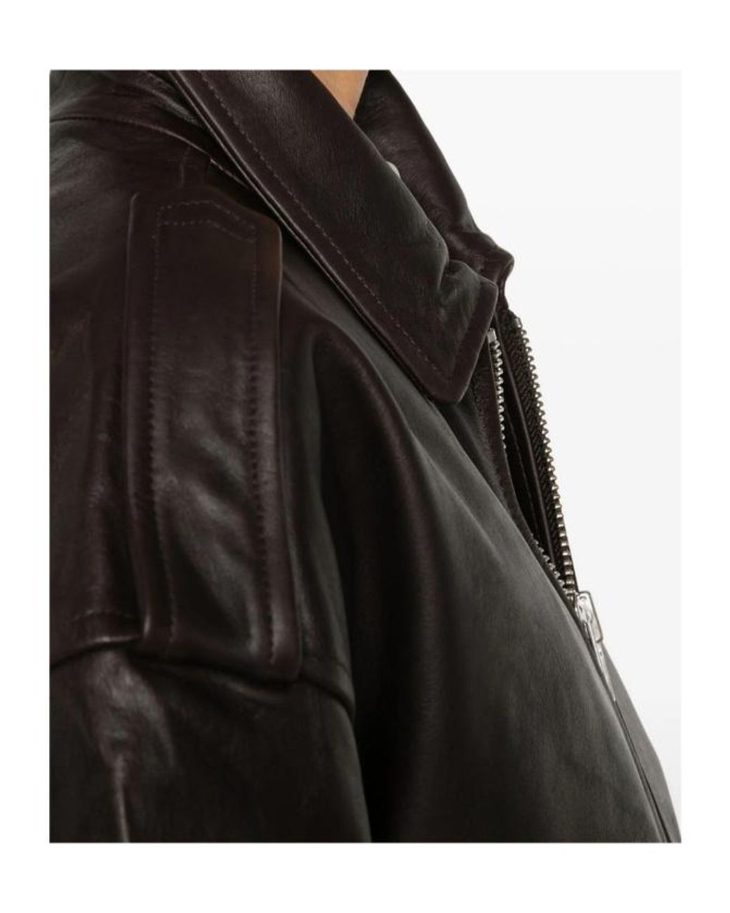 Frankie Shop Black Viper Leather Jacket