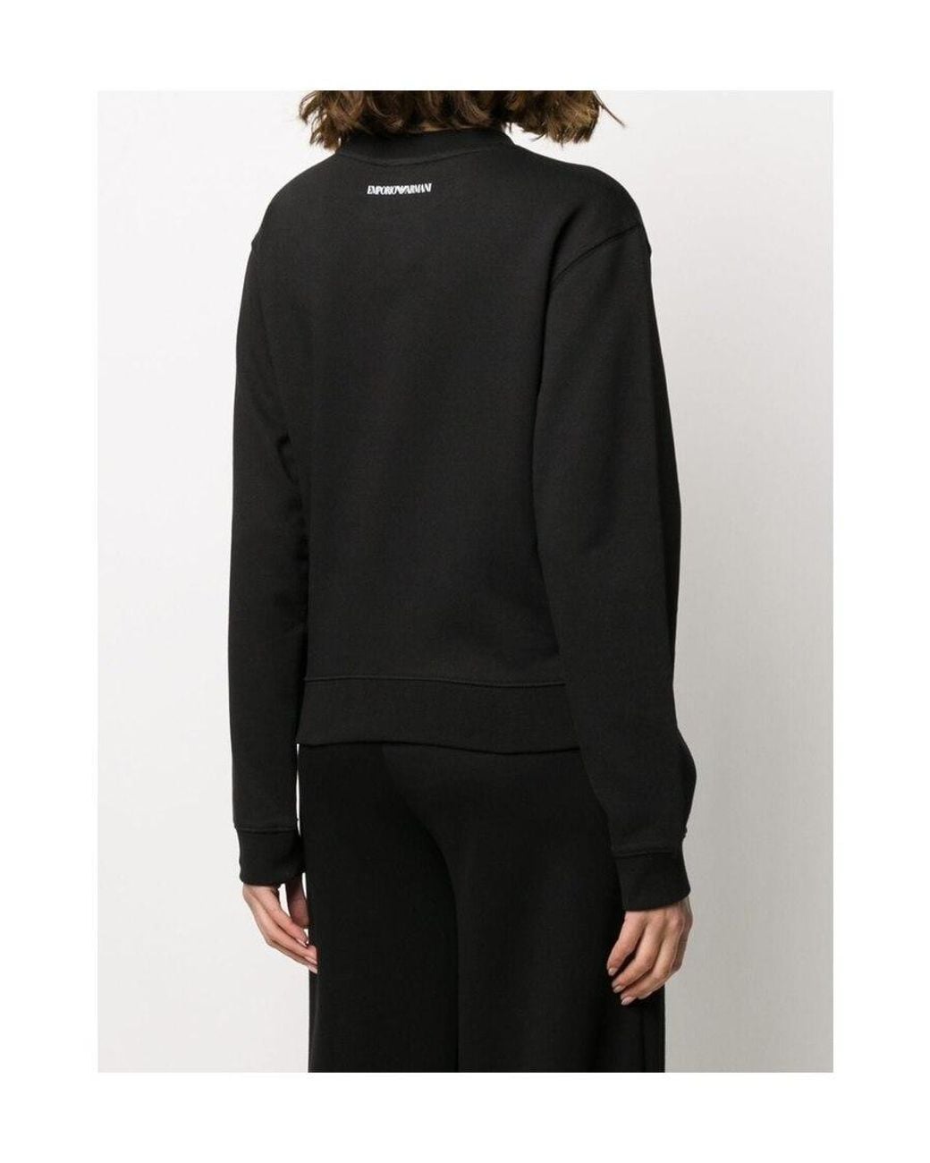 Emporio Armani Black Logo Print Sweatshirt