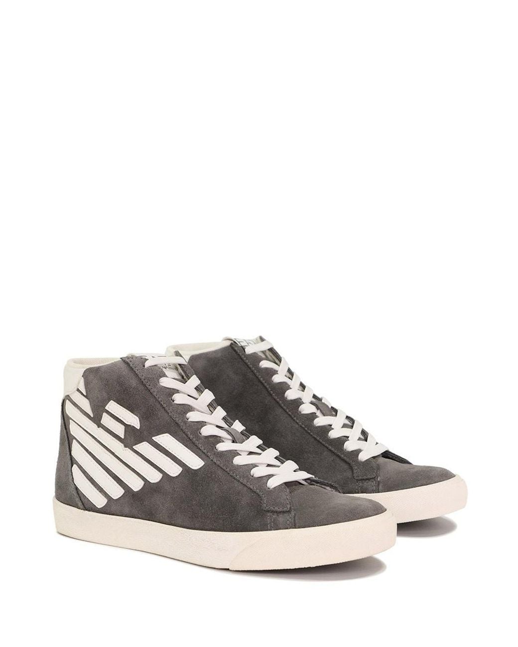 EA7 Multicolor High-Top Logo Casual Sneakers for men