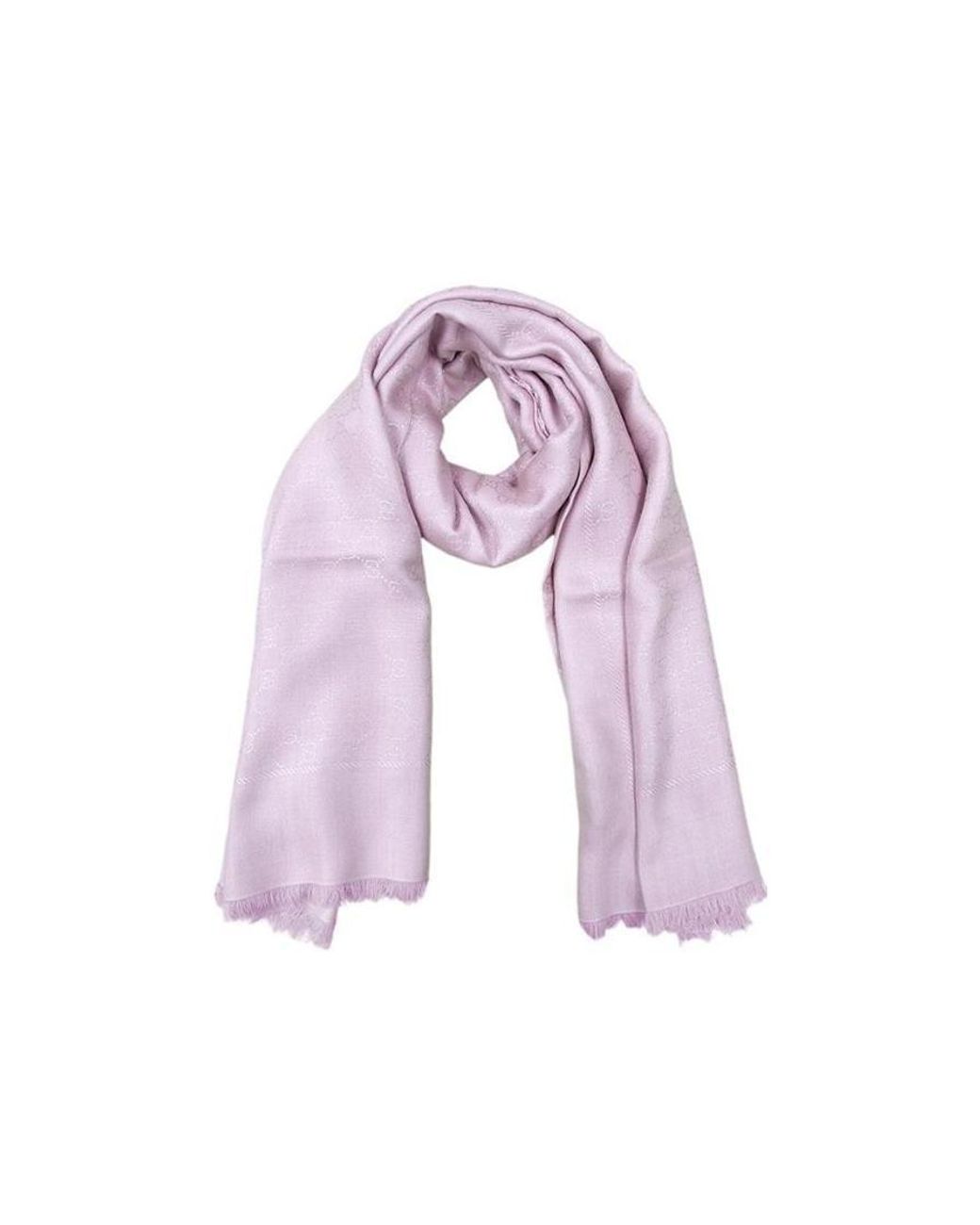 Gucci Purple Gg Jacquard Shawl