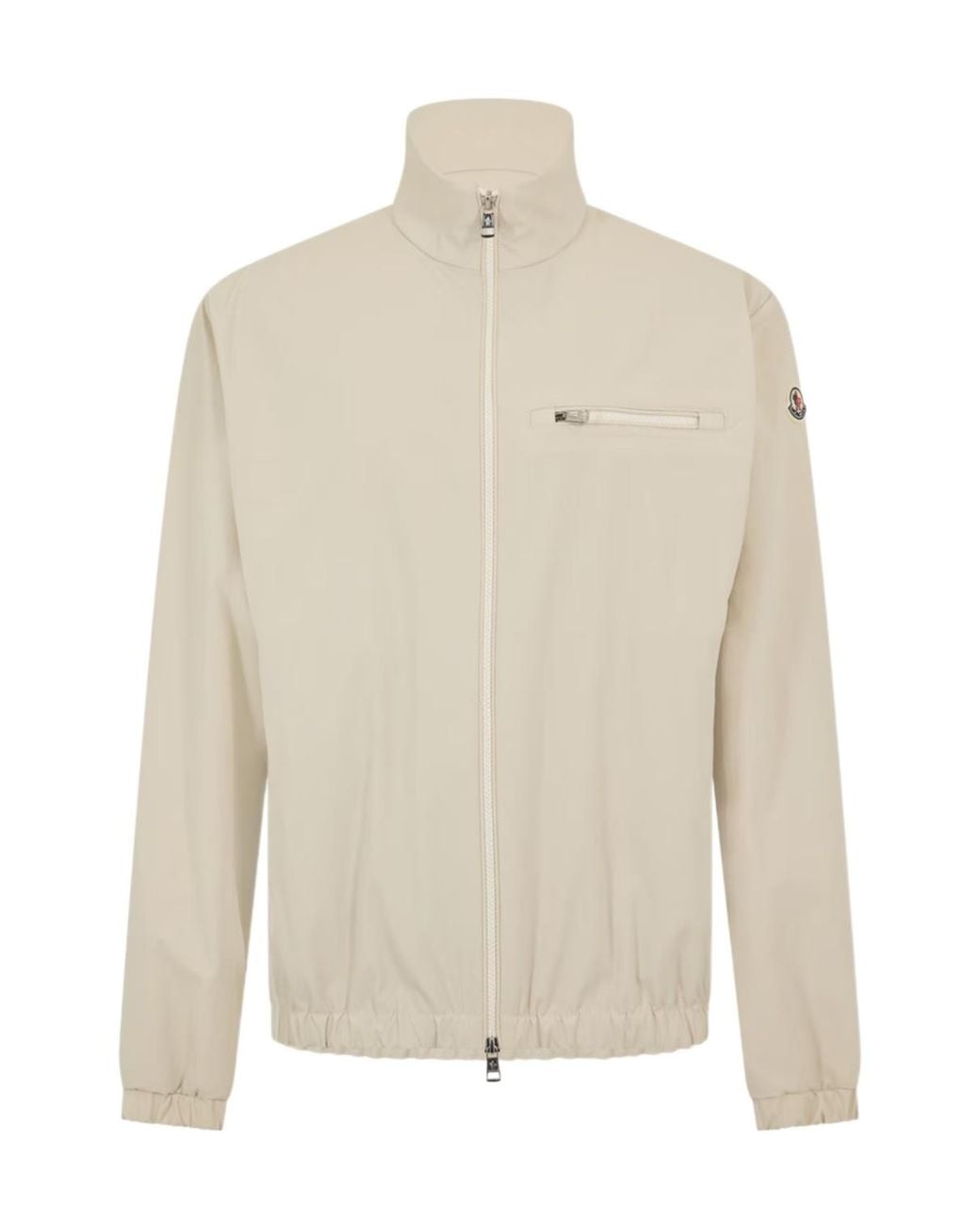 Moncler White Logo-Stamped Casual Jacket for men