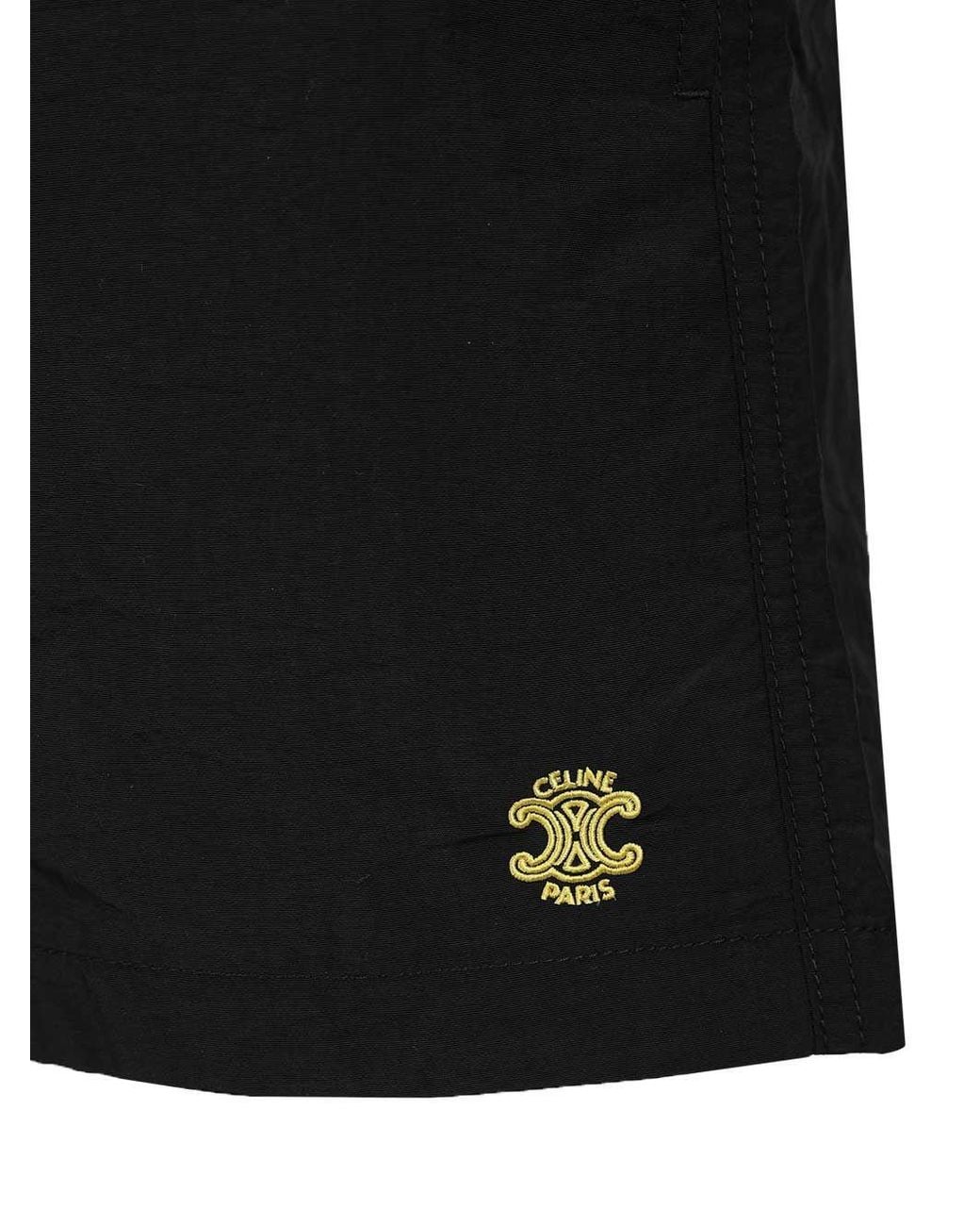 Céline Black Swimsuit Shorts for men