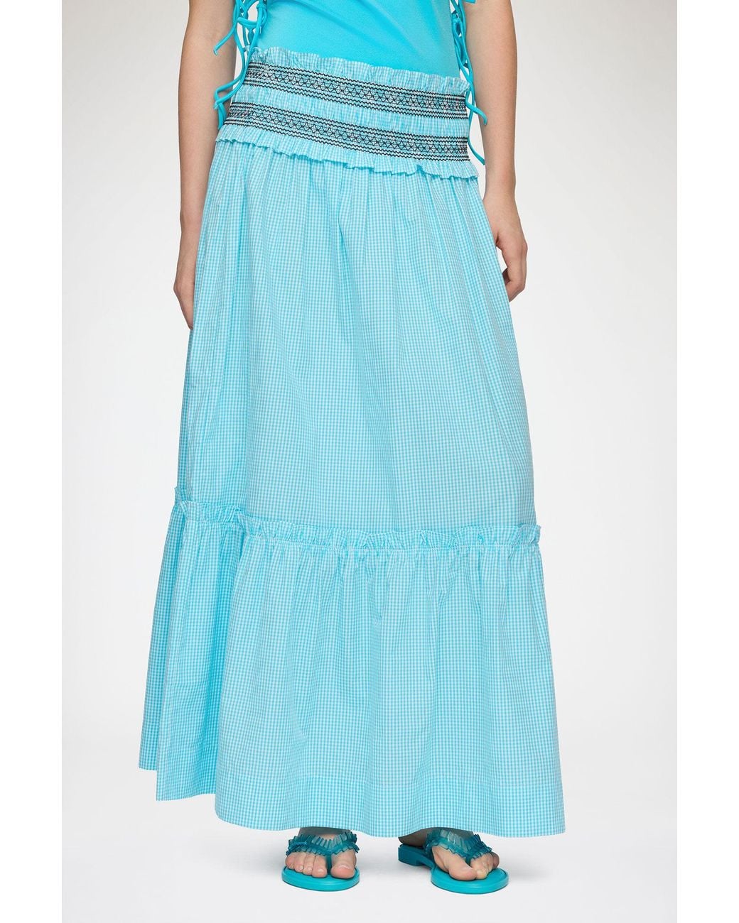 Ganni Blue Convertible Skirt