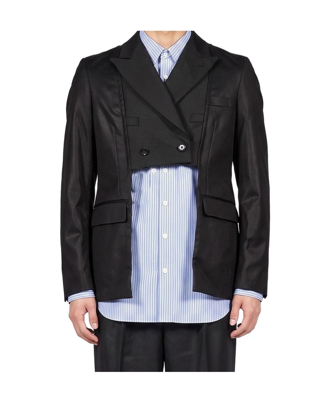 Comme des Garçons Black Cut-Out Blazer for men