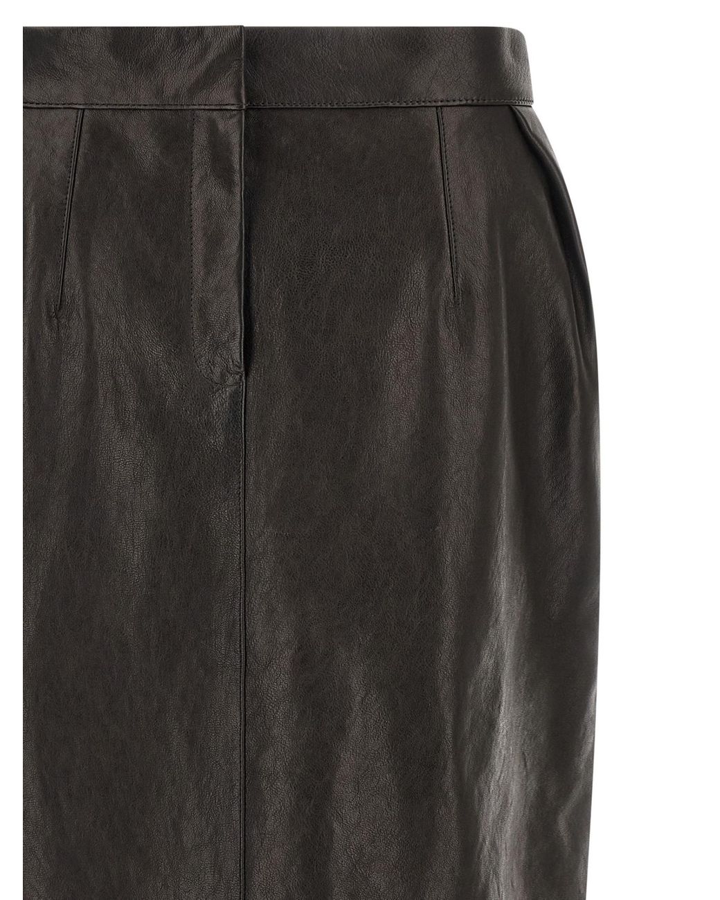 Magda Butrym Black Pleated Midi Skirt